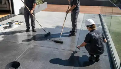 Professional concrete staining and floor coating by house painters in Olathe, KS