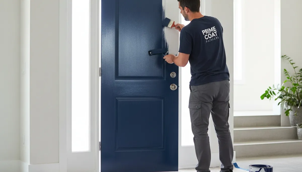 Professional door painting by expert house painters in Olathe, KS for lasting curb appeal
