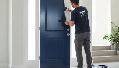 Professional door painting by expert house painters in Olathe, KS for lasting curb appeal