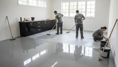 Professional epoxy garage floor coating in Olathe, KS for durable concrete protection