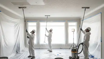 Professional popcorn ceiling removal service in Olathe, KS home by expert painters